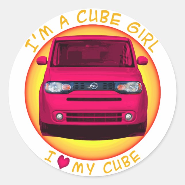 Cube Girl Stickers (Vorderseite)