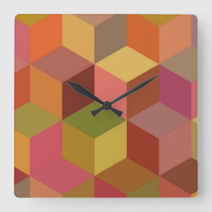 Cube II Quadratische Wanduhr