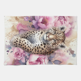 Cube Leopard & Serviette de cuisine Rose