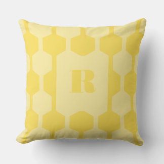 Cube Lines Dandelion Yellow Cousu Oreiller