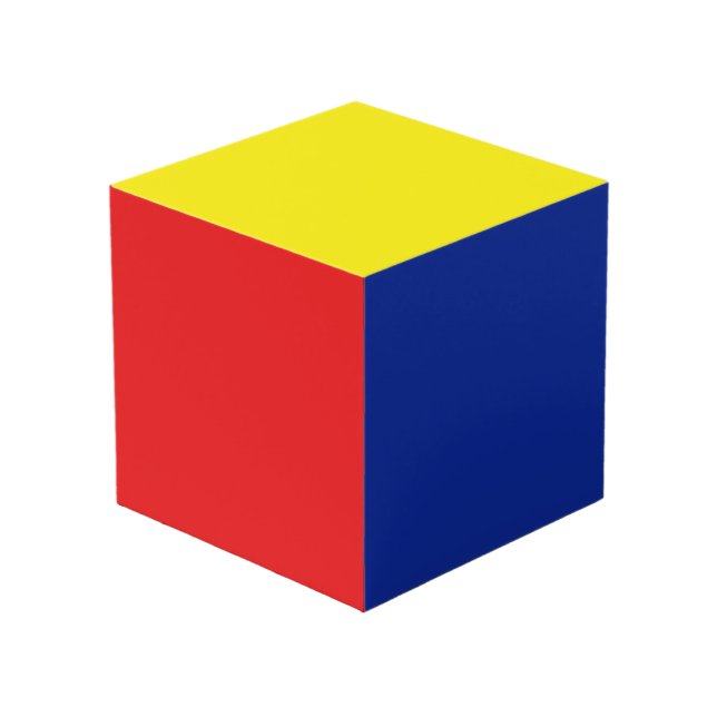 Cube multicolore (Angle devant)