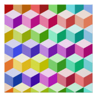 Cube Pattern Multicolored