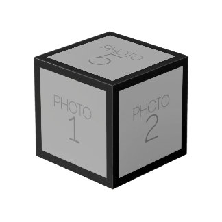 Cube Photo 5 Collage photo avec bordure noire solide