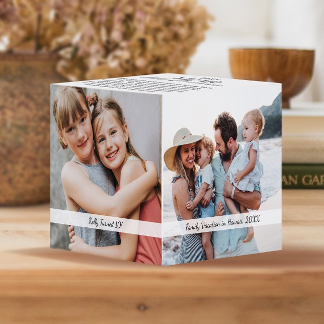 Cube Photo Année pleine de souvenirs Collage photo et faits s (Créateur téléchargé)