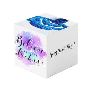 Cube Photo Aquarelle Croyez en vos rêves