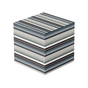 Cube Photo Bandes blanches gris mignonnes