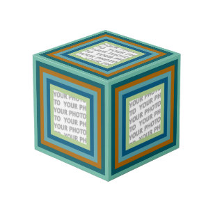 Cube Photo Bandes en Carré Cadre 9 + votre photo