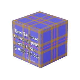 Cube Photo Bénédiction de Chambre de tartan d'Elliot Elliot