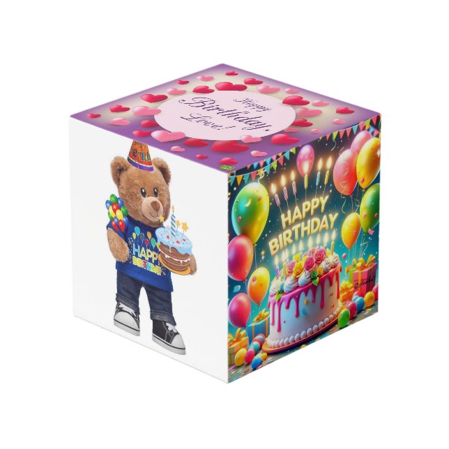 Cube Photo "Bliss d'anniversaire : Un design de fête parfait" (Angle devant)