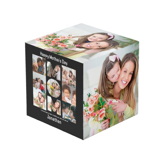 Cube Photo Cadeau personnalisé pour maman mère Fête des mères (Angle devant)