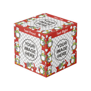 Cube Photo Cadre de pingouins de Noël