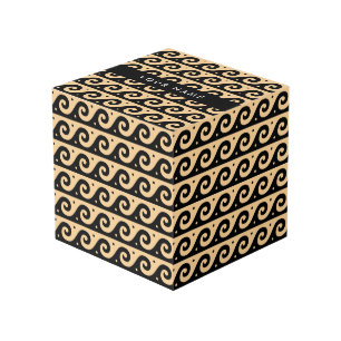 Cube Photo Clé de méandre grecque, Clé de vague, Brown, Votre
