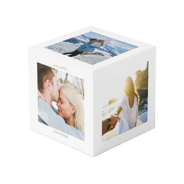 Cube Photo Collage photo personnalisé (Angle devant)