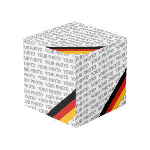 Cube Photo COULEURS DE DRAPEAU ALLEMANDE + vos idées