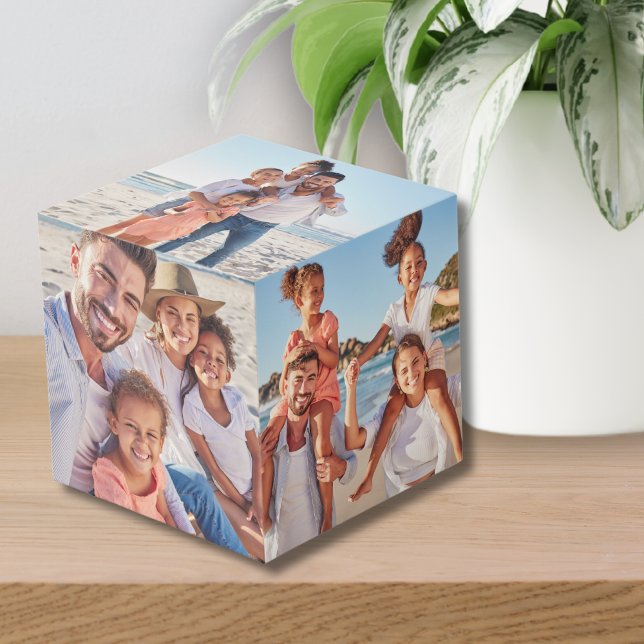 Cube Photo Créez votre propre image 5 photos de la famille la (Create Your Own Picture 5 Side Family Photos cube)