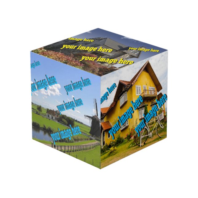 Cube Photo 🤍 Créez votre propre Modèle personnalisé (Angle devant)