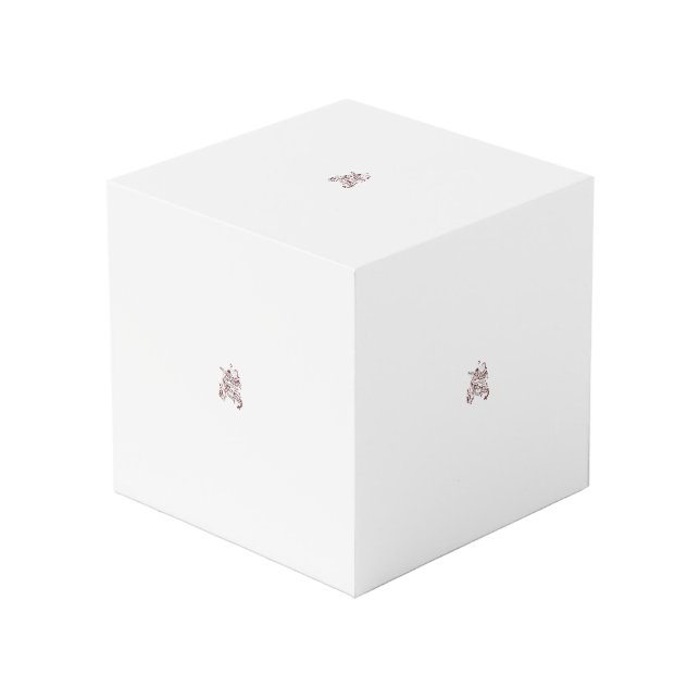 Cube Photo Décor rouge orangé (Angle devant)