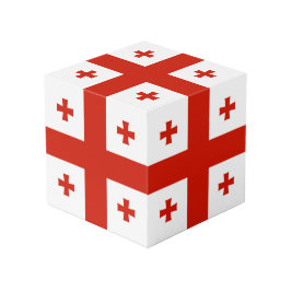 Cube Photo Drapeau de Géorgie