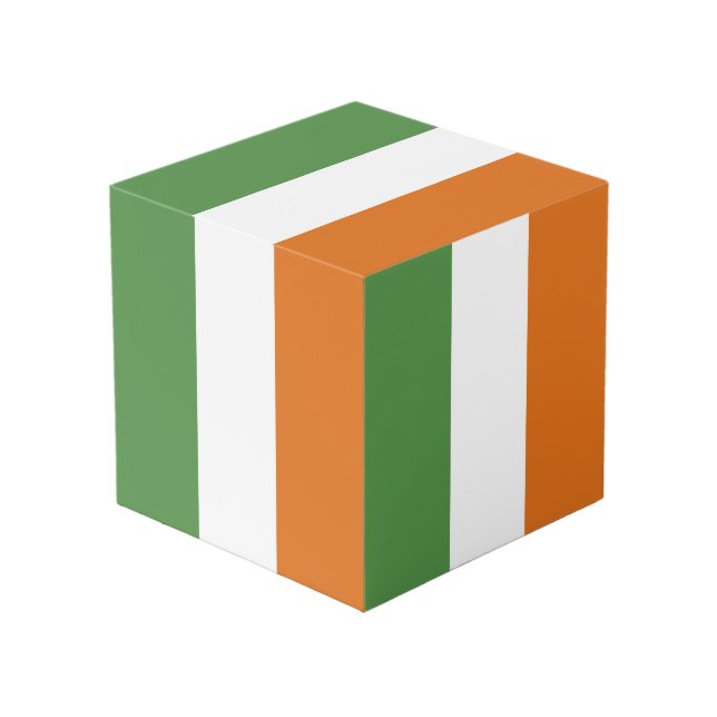 Cube Photo Drapeau irlandais (Angle devant)