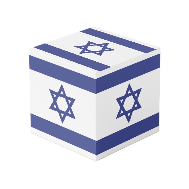 Cube Photo Emblème du drapeau israélien (Angle devant)