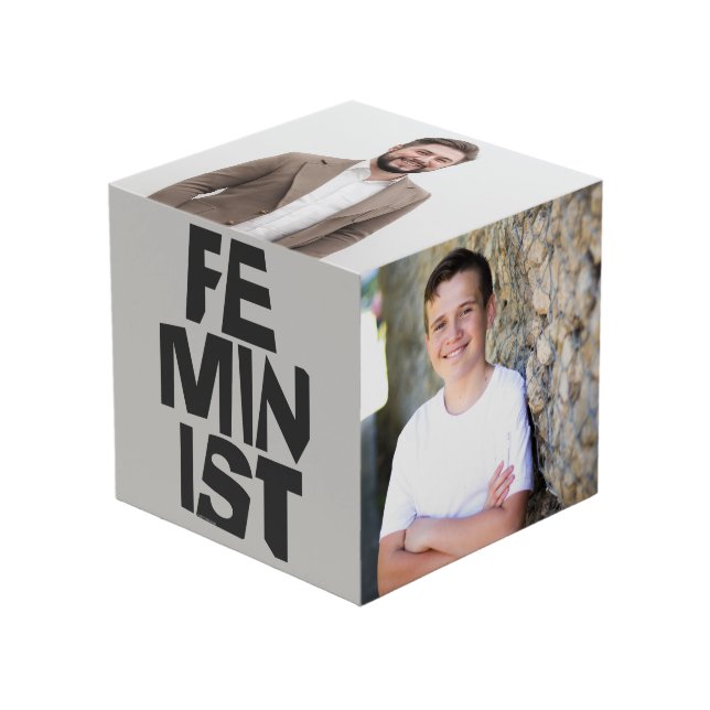 Cube Photo Femme égale imitation de fille féminine féministe (Angle devant)