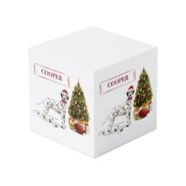 Cube Photo Funny Noël Dalmatien Chien et Arbre