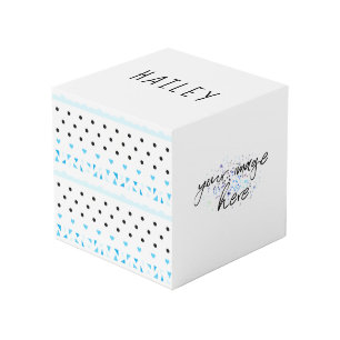 Cube Photo Géométrie bleue