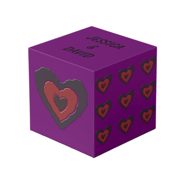Cube Photo Gothique Melting Love Heart Photo personnalisée Cu (Angle devant)