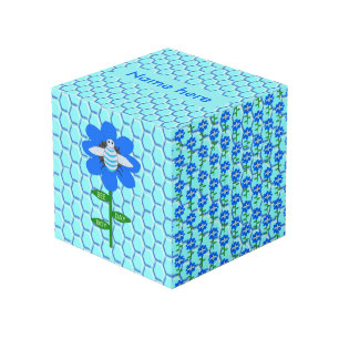 Cube Photo Joyeux Bee Day Boy Blue Birthday Bumblebee Custom