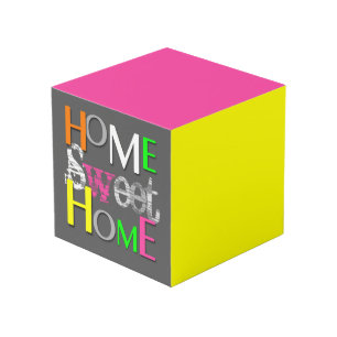 Cube Photo Moderne tendance Colorful Home Sweet Home