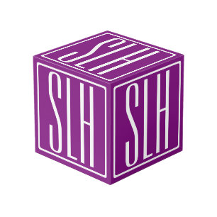 Cube Photo Monogramme moderne audacieux   de 3 initiales