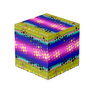 Cube Photo Motif Abstrait coloré