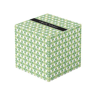 Cube Photo Motif de feuille, feuilles vertes, votre nom