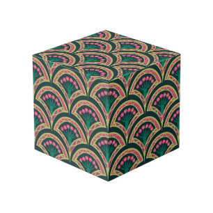 Cube Photo motif vert en forme de coquillage