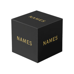 Cube Photo Personnalisé avec les 5 derniers noms ou surnoms