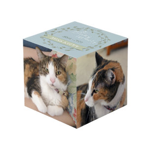 Cube Photo Pet Memorial Custom 4 Photo