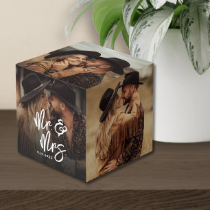Cube Photo Photo de couple de jeunes mariés personnalisé en s