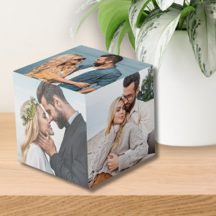 Cube Photo Photo de couple de jeunes mariés personnalisée en 