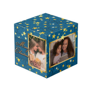 Cube Photo Photocube avec étoiles et 4 de vos photos