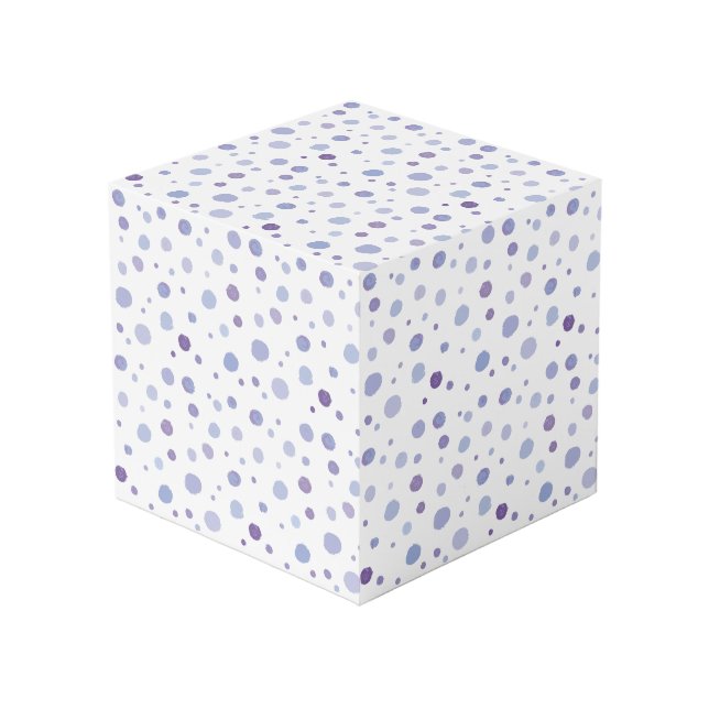 Cube Photo pois peints à la main (Angle devant)