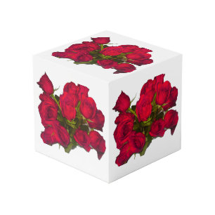 Cube photo Red Roses