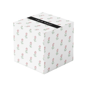 Cube Photo Roses Rouges, Motif De Roses, Votre Nom
