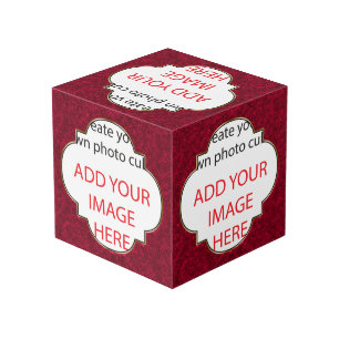 Cube Photo Ruby Red Foil Look Frame AJOUTER VOS IMAGES