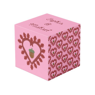 Cube Photo Saint-Valentin Amour Coeur Noisette Noms Personnal