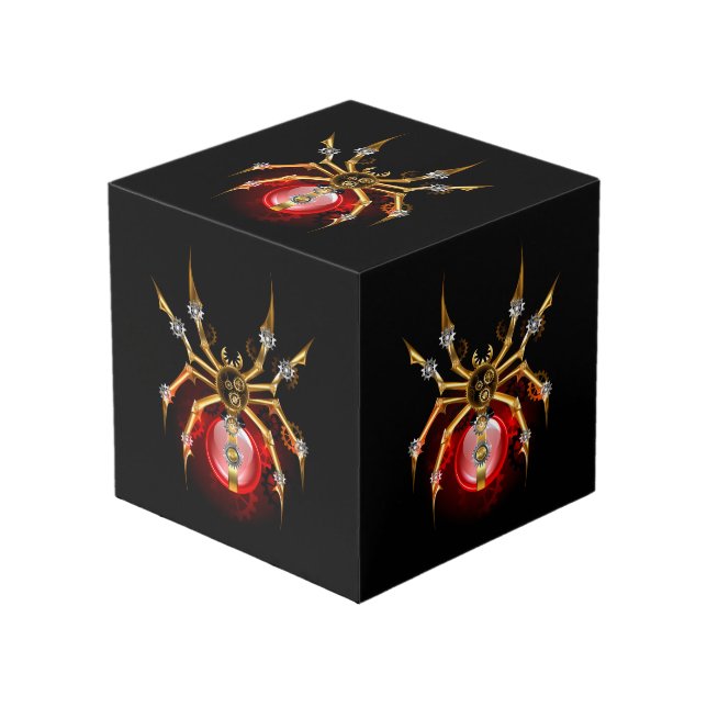 Cube Photo Steampunk spider on black (Angle devant)