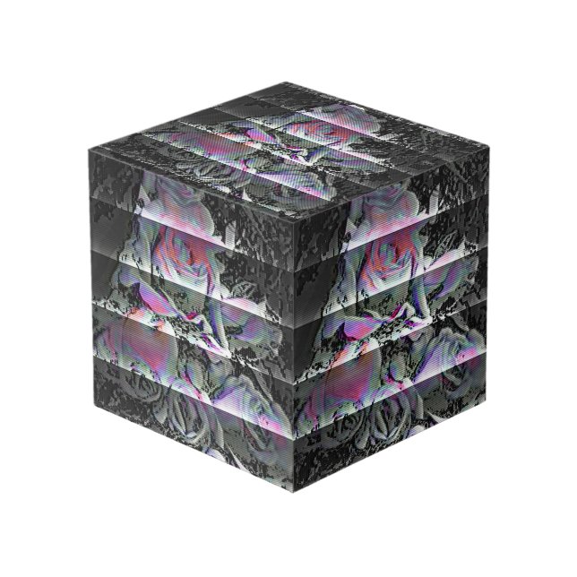 Cube Photo Techno Bouquet  (Angle devant)