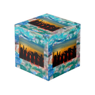 Cube Photo Texture de crayons