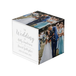 Cube simple gris et blanc