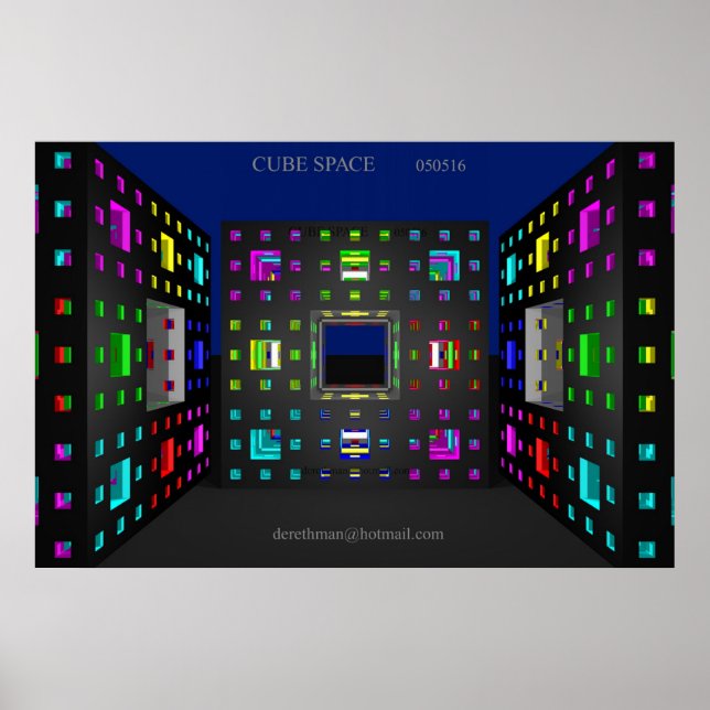 Cube Space (Druck) Poster (Vorne)