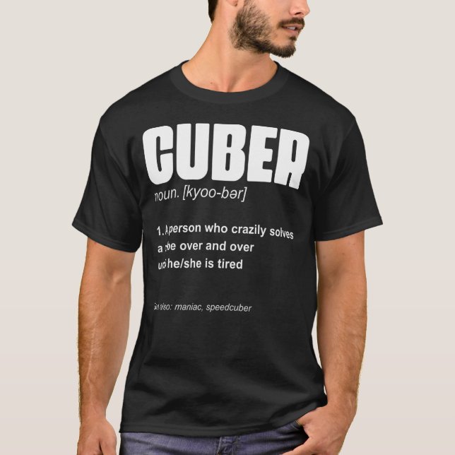 Cuber Definition Speed Cubing for Cube Math T-Shirt (Vorderseite)